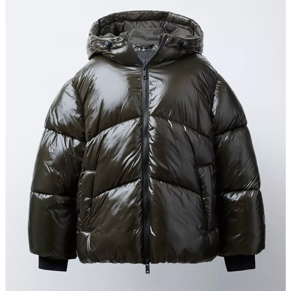 Zara Boy’s Olive Puffer Jacket NWT Size 9-10 years old